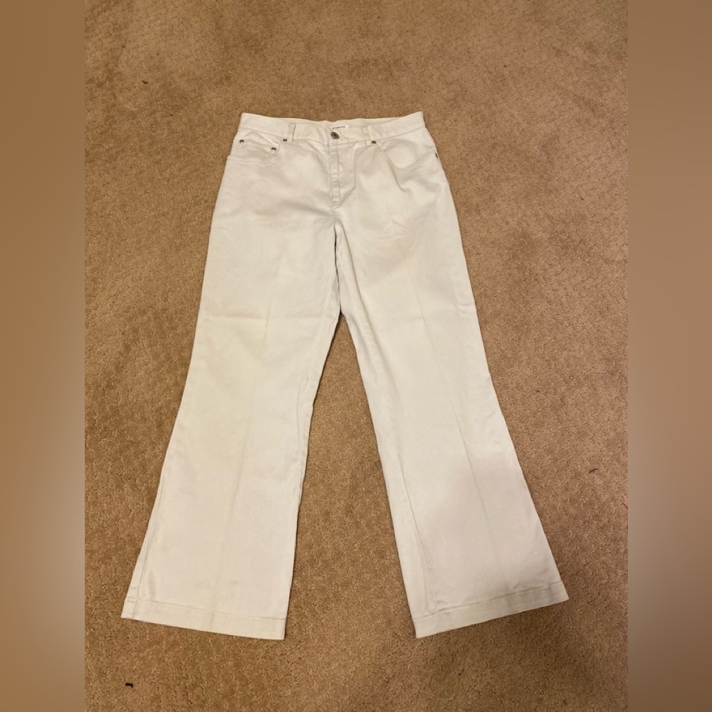 Jones New York - Woman’s (stretch) cream color high rise crop jeans, Size: 8